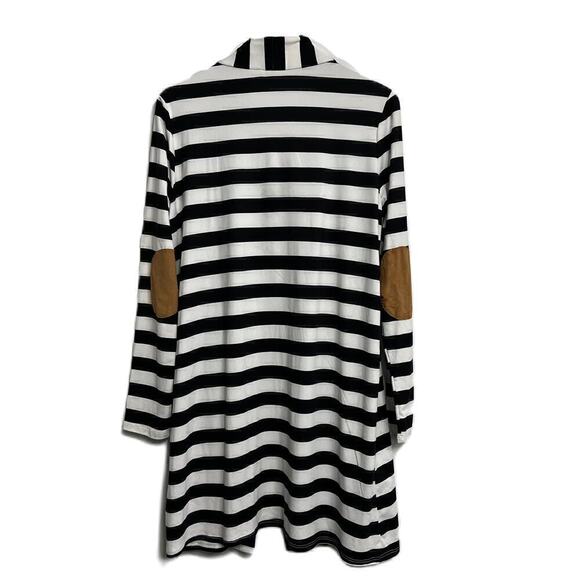 REB in J 220 Long Cardigan White and Black Large - Picture 2 of 4